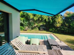 Villas Maison a 400 m de la mer, sauna, solarium, piscine privee : photos des chambres