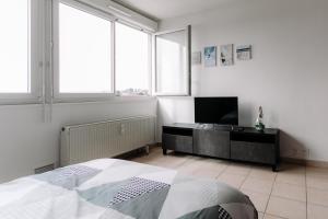 Appartements bnbgones - PORTE DE LYON DARDILLY LE PROVENCAL - PARKING WIFI CALME VUE DEGAGEE : photos des chambres