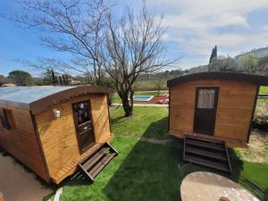 Chalets Roulottes & SPA du pont des charrettes : Bungalow Deluxe - Vue sur Jardin