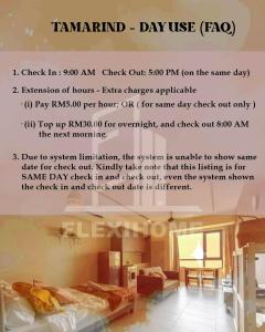 10am-6pm, SAME DAY CHECK IN AND CHECK OUT, Work from Home, Comfy & Quiet Tamarind Suites-Cyberjaya by Flexihome-MY