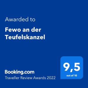 Fewo an der Teufelskanzel