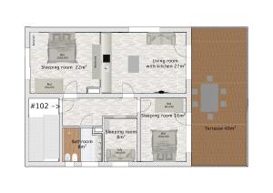 Three-Bedroom Apartment room in Aparthotel Voglergasse