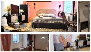Appartements studio Orange - Parc Asterix - Mer de Sable - Villepinte - Aeroport CDG : photos des chambres