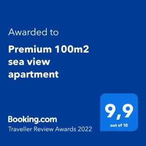 Premium 100m2 sea view apartment