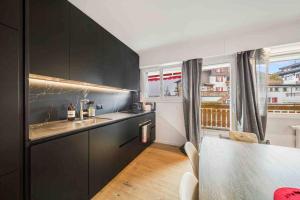 Crans center with fireplace and parking