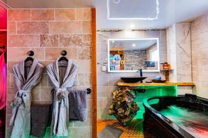 Maisons d'hotes Le Neflier Dijon - appart balneo - SPA romantique pour 2 : photos des chambres