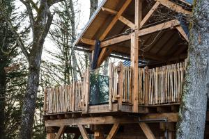 Chalets Charmante Cabane dans les arbres avec jacuzzi et sauna : photos des chambres