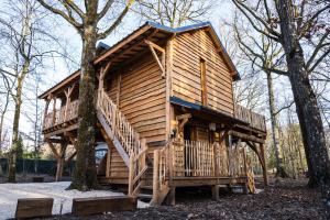 Chalets Charmante Cabane dans les arbres avec jacuzzi et sauna : photos des chambres