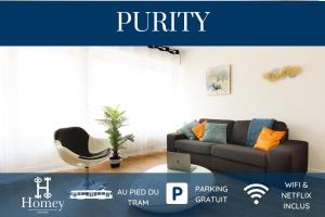 Appartements HOMEY PURITY / NEW / Parking gratuit / Proche Tram / Aux portes de Geneve : photos des chambres