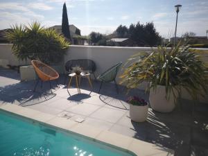 Maisons de vacances Appartement au dessus de la maison du Saunier : photos des chambres