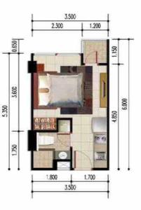 apartment capitol park salemba (studio room) T-40