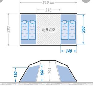 Campings Les Hortensias grande tente familiale 2 chambres et sejour sur camping familial pres des plages : photos des chambres