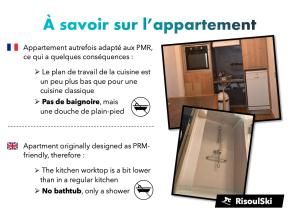 Appartements RisoulSki Antares - Piscine et Sauna : Studio 406 - 2 à 4 Personnes - 4e Étage - 30 m² - Vue sur Rue