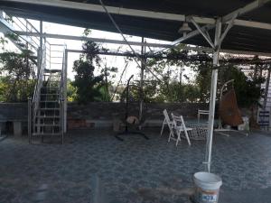 A rooftop overlooking the town from 360 degrees