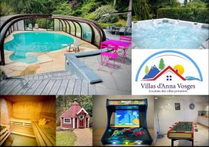 Villas Villa 250m2 avec PISCINE chauffee & SPA & kota-grill & sauna : photos des chambres