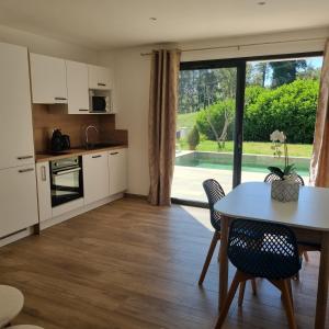 Rez de villa avec piscine privée, wifi, jardin clôturé