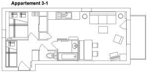 Appartement charmant à La Plagne-Tarentaise avec balcon & vue