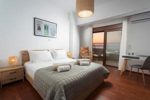 Overview Chania with sea view and amazing sunset