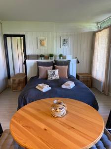 Lagoon-view apartment in Preila