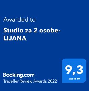 Studio za 2 osobe- LIJANA