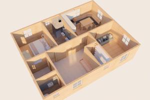 Three-Bedroom Chalet room in Ferienhaus Untergladner