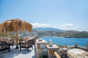 Ios stylish house Panoramic Sea and Sunset view