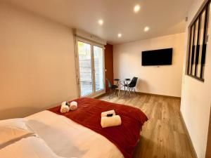 Appartements Studio avec grande terrasse et parking privatifs : photos des chambres