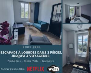 Appartements Escapade a Lourdes dans T2 Bis proche Gare et Centre ville : photos des chambres