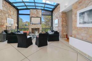 Black Diamond Beachfront Pool Villa Pasithea in Sounio, Athens