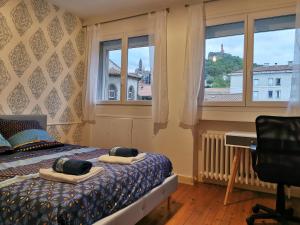 Chambre privée dans appart partagé, centre ville, avec vue sur les monuments