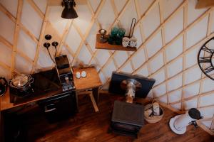 Jurta w koronach drzew z jacuzziDzikolas Glamping