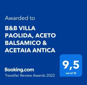 B&B VILLA PAOLIDA, ACETO BALSAMICO & ACETAIA ANTICA - Ravarino