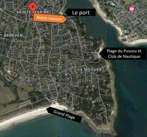 Maisons de vacances Charmante maison au Port de Sainte Marine : photos des chambres