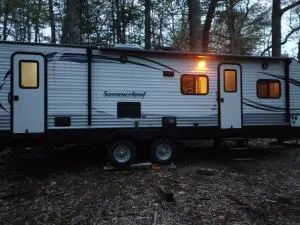 SUMMER BROOK Arundel Kennebunkport Maine Campsite RV Provided Note This is a private campsite and not a part of the Campground across the street - Arundel