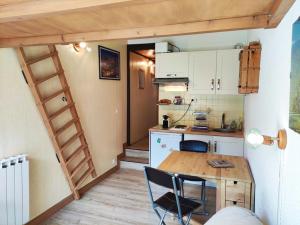 Studio mezzanine rénové, accès direct pistes, parking et internet inclus - FR-1-292-179