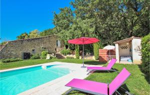 Maisons de vacances Nice home in Bonlieu sur Roubion with Outdoor swimming pool, WiFi and 1 Bedrooms : photos des chambres