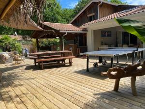 Maisons de vacances Villa piscine chauffee & spa sur le Bassin d Arcachon - proche plage et ocean : photos des chambres