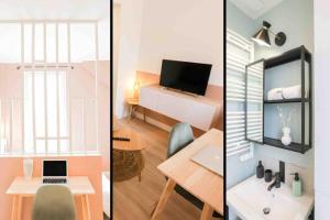 Appartements Appart' Hotel Pink Cosy 5min RER Proche Paris : photos des chambres