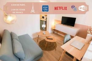 Appartements Appart' Hotel Pink Cosy 5min RER Proche Paris : photos des chambres