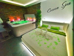 Appartements -GITE COCOON SPA-JACUZZI-JARDIN-PARKING Prive-CLIMATISATION : photos des chambres