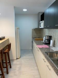 Departamento frente al mar. Terraza y cochera privadas. Parrilla.