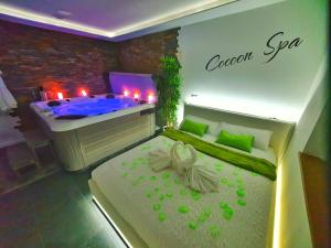 Appartements -GITE COCOON SPA-JACUZZI-JARDIN-PARKING Prive-CLIMATISATION : photos des chambres