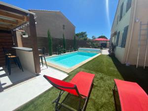 Villas Jolie Villa climatisee piscine chauffee Perpignan : photos des chambres