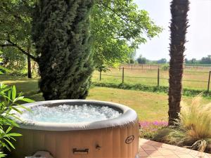 Maisons de vacances Charming house with private spa and terrace near Duras : photos des chambres