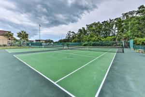 Balcony with Tennis Court View Hilton Head Condo