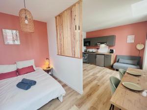 Appartements LE QUAI 3 - Studio neuf LUMINEUX CALME - CLIM - WiFi - Gare a 200m : photos des chambres