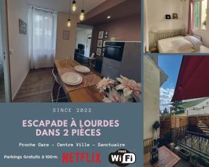 Appartements Escapade a Lourdes dans beau T2 avec terrasse - Proche Gare et Centre ville : photos des chambres