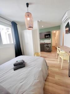 Appartements LE QUAI 2 - Studio neuf CALME TERRASSE - CLIM - WiFi - Gare a 200m : photos des chambres