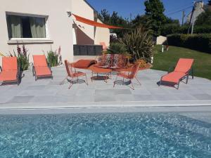 Maisons de vacances Maison Spacieuse et lumineuse avec piscine privee et chauffee : photos des chambres