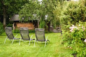 Idilliska Latgaliešu lauku māja ar melno pirti